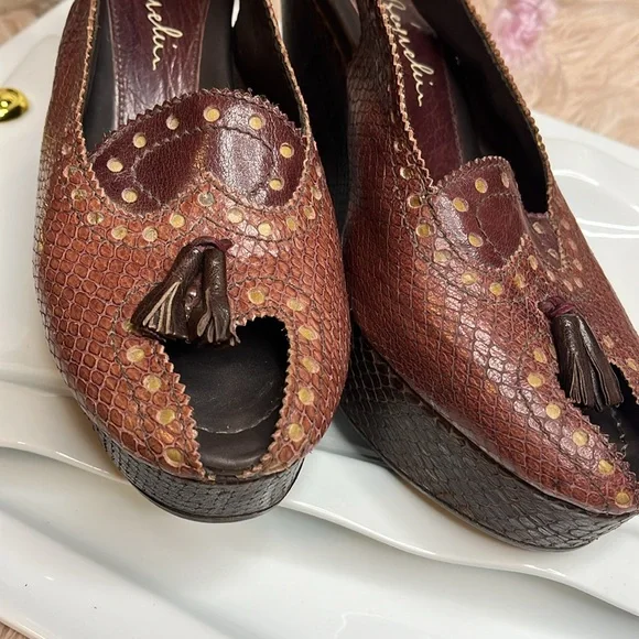 HENRY BEGUILAN VINTAGE PLATFORM SANDALS - Picture 7 of 7